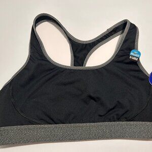 Champion XL Black Gray Double Dry Sports Bra Moderate Support NWT